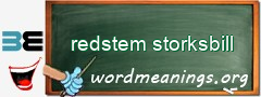 WordMeaning blackboard for redstem storksbill